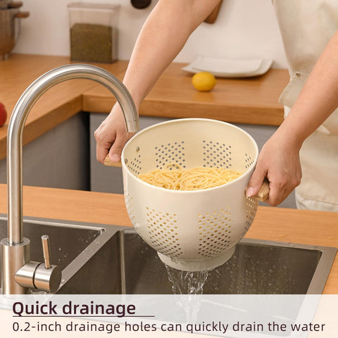 BeFare colander with evenly spaced drain holes for quick draining