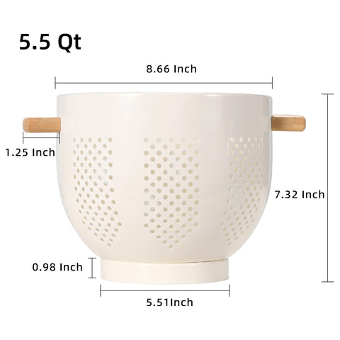 BeFare colander shows a sturdy base for stable rinsing on the counter