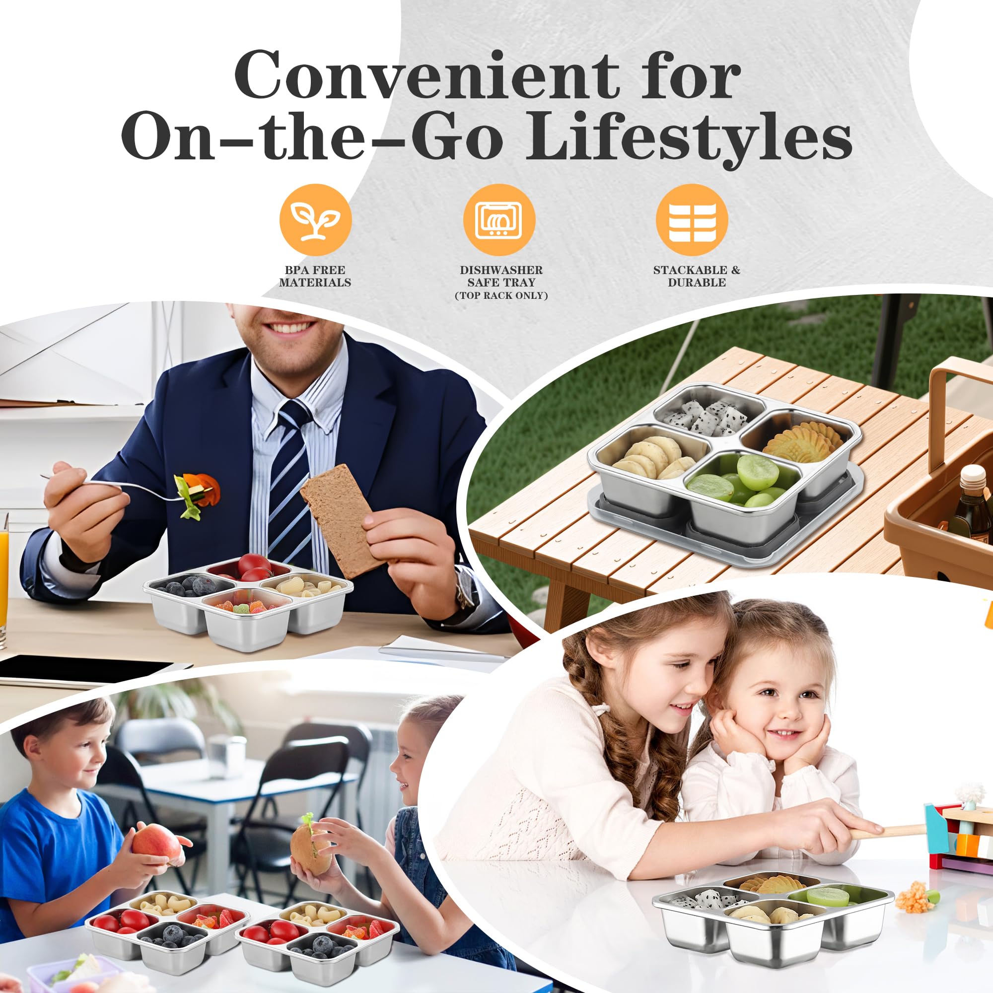 BEFOY adults lunch container on the go supports neat, mess-free meals.
