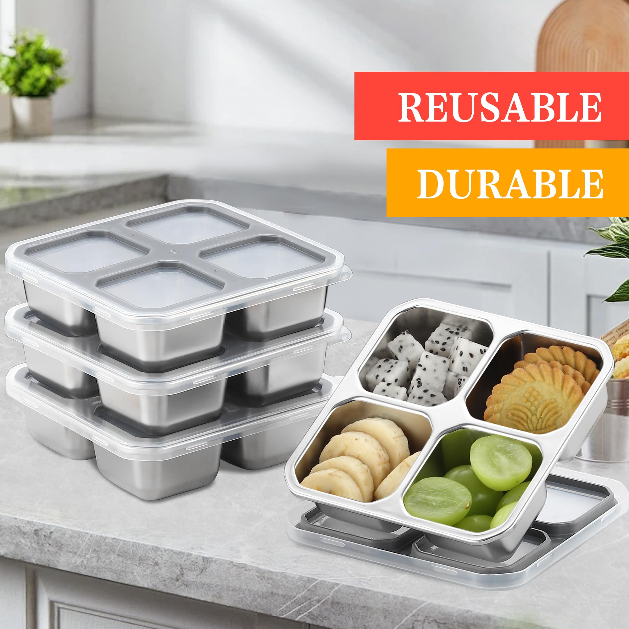 BEFOY lightweight stackable bento box saves space in backpacks.