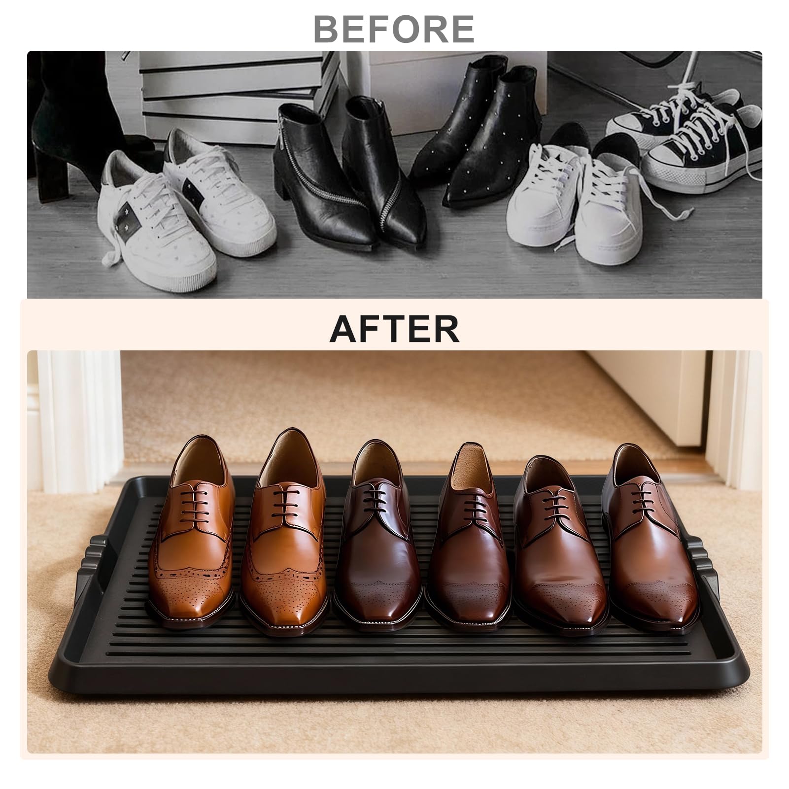 BEHERO boot tray mat multi-use for shoes, plants, and storage