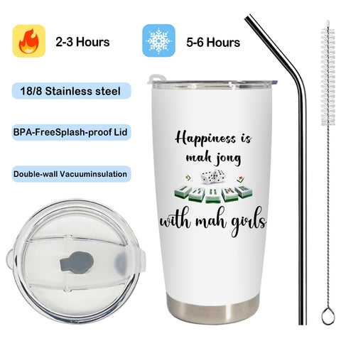 BEHIFL 20oz stainless steel tumbler, compact for travel.