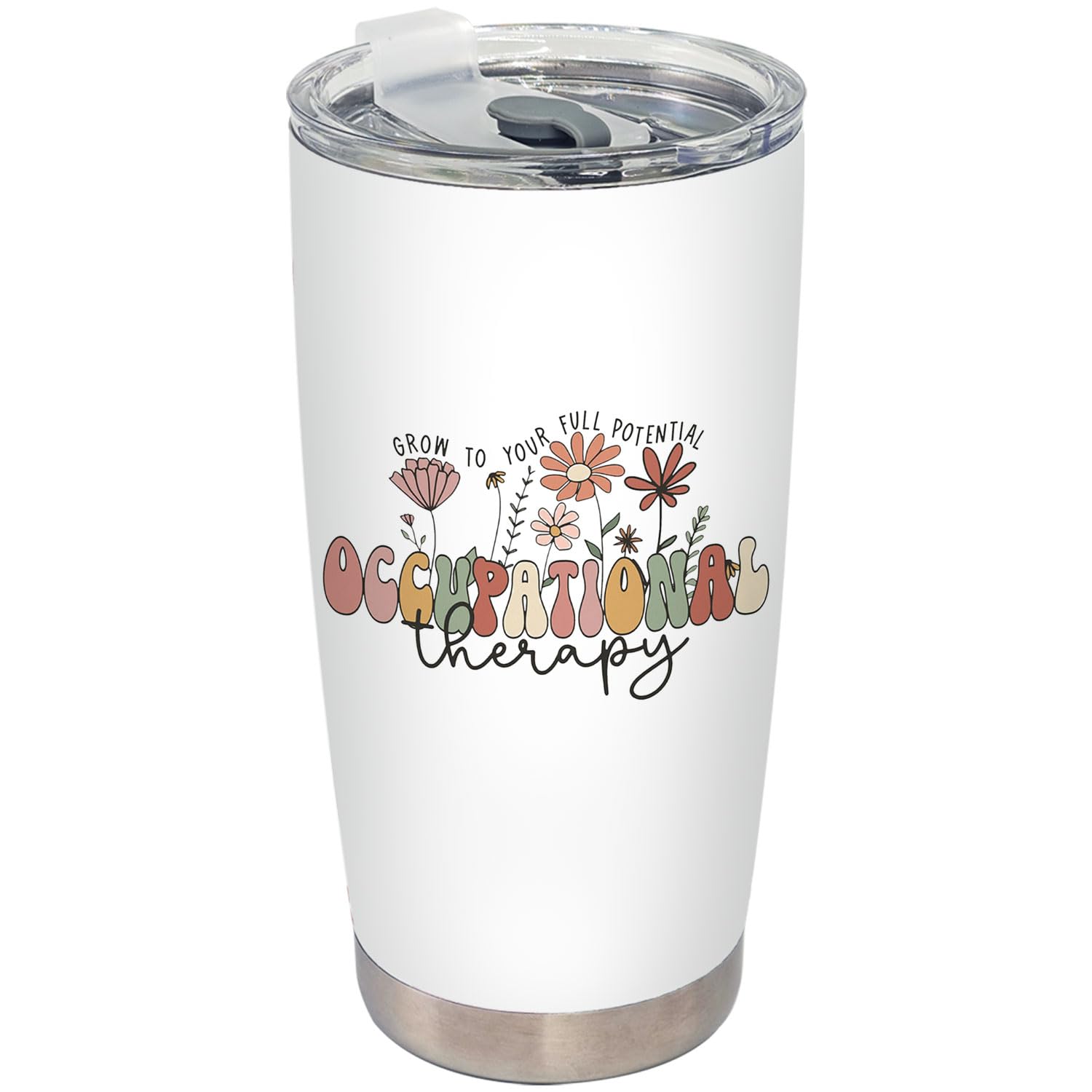 BEHIFL 20oz tumbler with lid and straw for on-the-go hydration.
