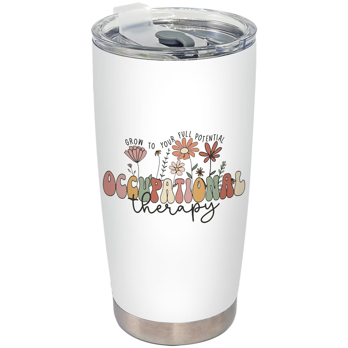 BEHIFL 20oz tumbler with lid and straw for on-the-go hydration.