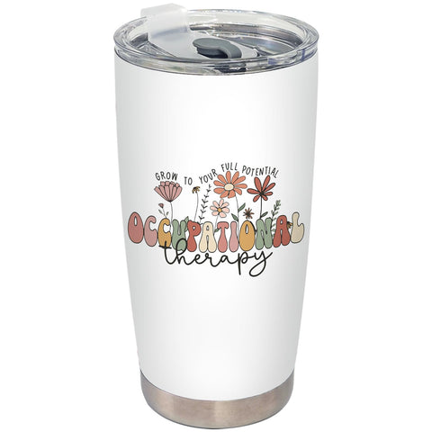 BEHIFL 20oz tumbler with lid and straw for on-the-go hydration.