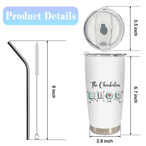 BEHIFL mahjong lovers gift tumbler, a thoughtful travel companion for friends and family