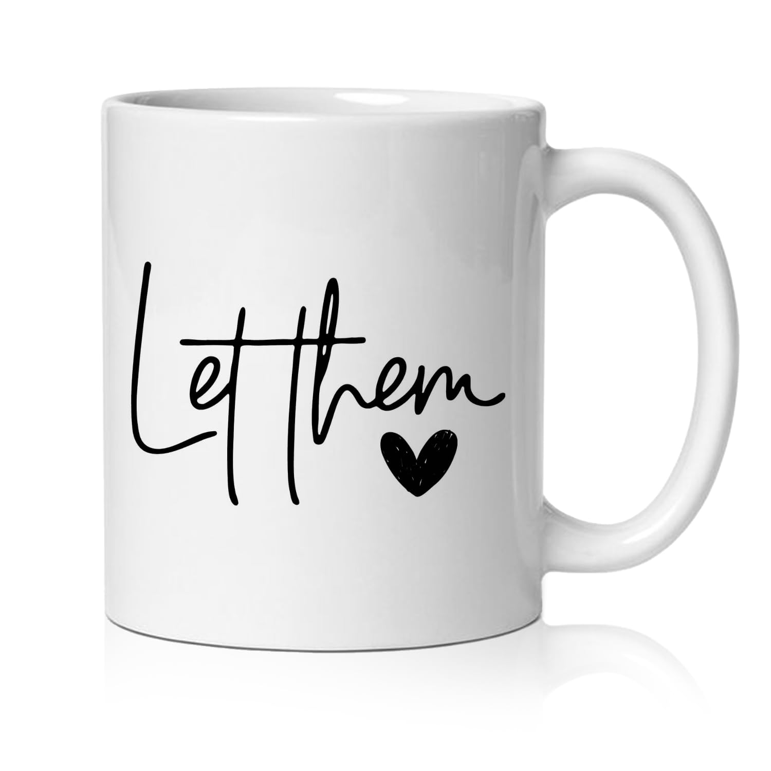 BEHIFL Let Them mug design close up for daily motivation