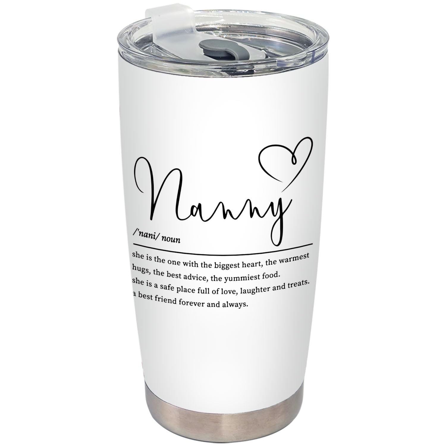 BEHIFL nanny gifts tumbler with lid and straw for secure on-the-go sipping