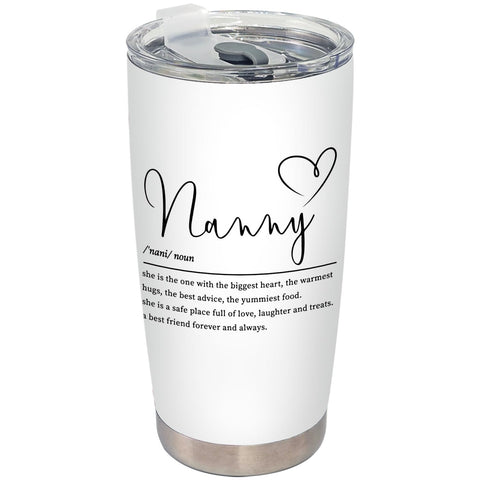 BEHIFL nanny gifts tumbler with lid and straw for secure on-the-go sipping
