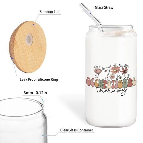 BEHIFL versatile glass cup suitable for home, office, and travel use.