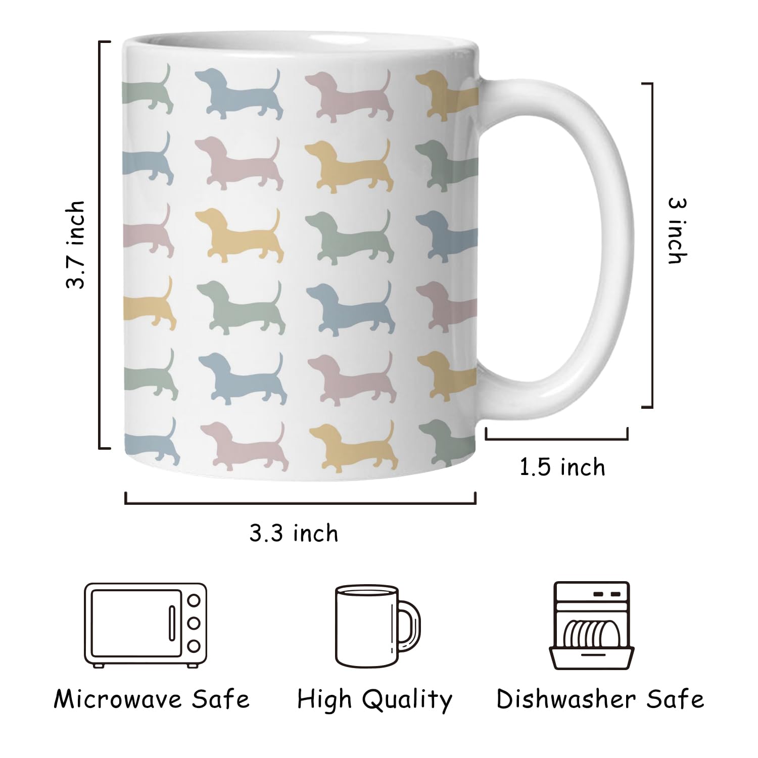 BEHIFL 11 oz mug ideal for coffee, tea, or hot cocoa alike.