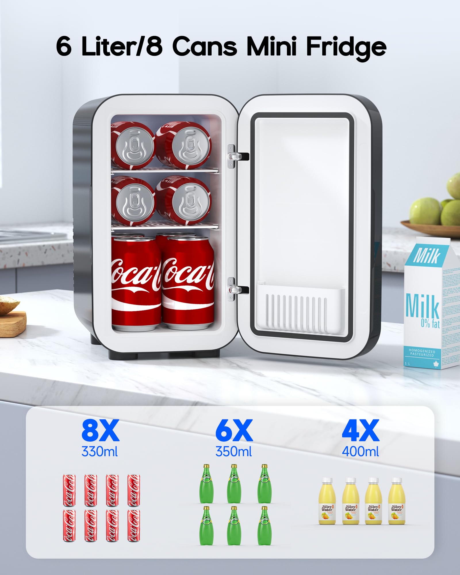 BEICHEN fridge with removable compartments enables odor-free storage.