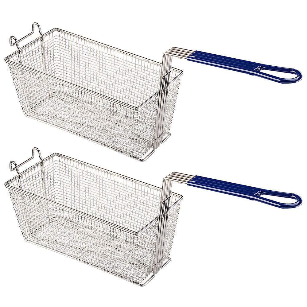Bei Cheng 2pc deep fryer baskets with non slip handles for safe operation