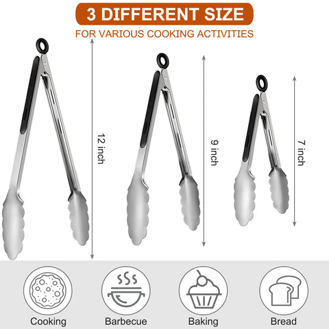Beieverluck 7-inch tongs provide precise control for small tasks.