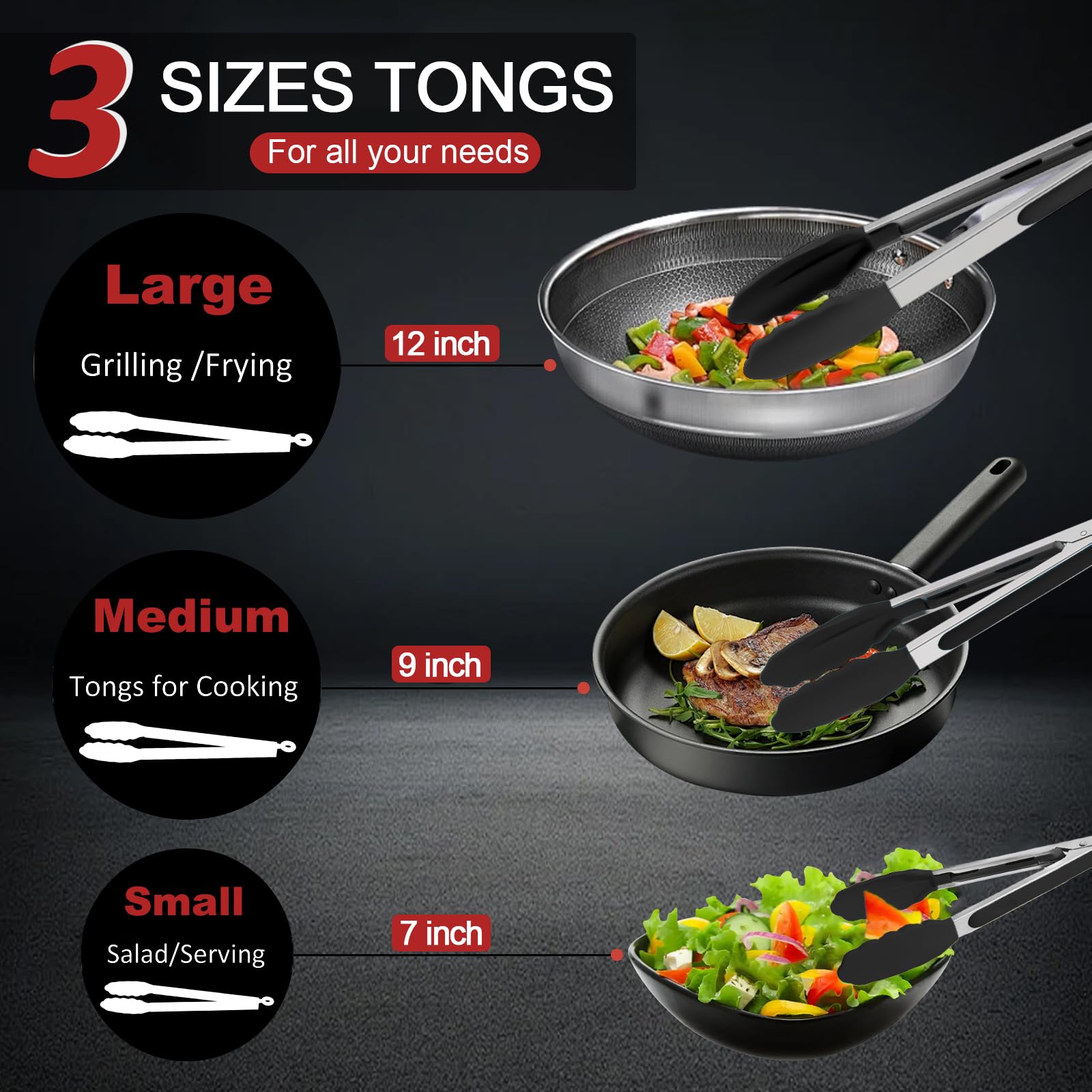 Beieverluck dishwasher-safe tongs simplify cleanup after cooking.