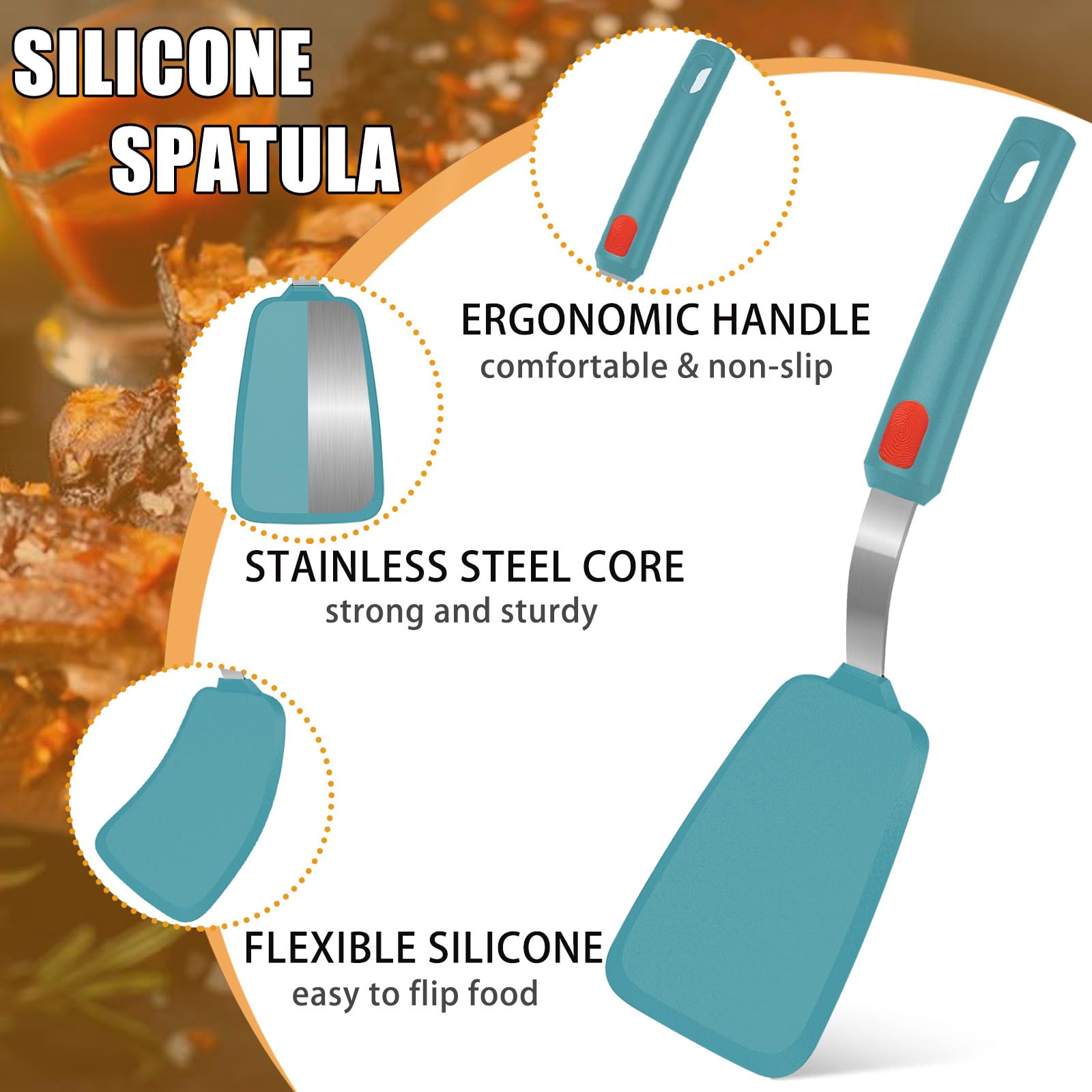 Beijiyi dishwasher-safe spatulas for simple cleaning and quick storage.