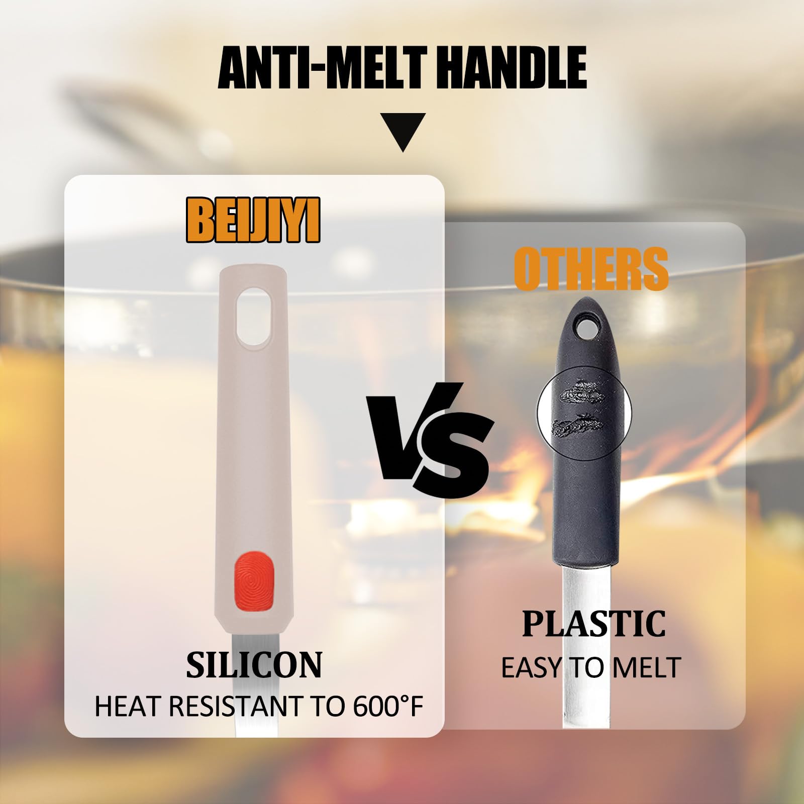 Beijiyi dishwasher-safe spatulas with hanging storage hole