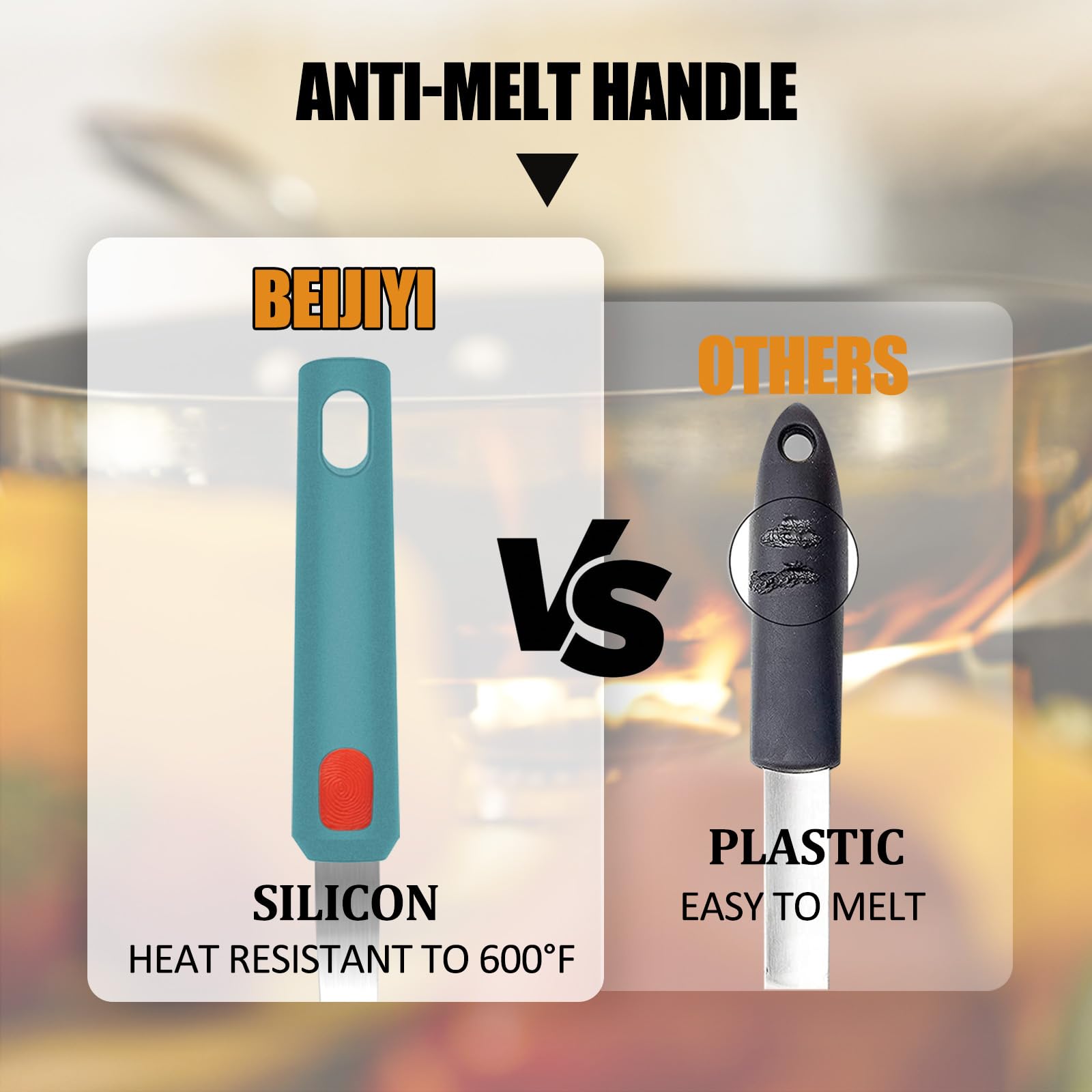 Beijiyi hanging-hole spatulas help keep your kitchen organized and dry.
