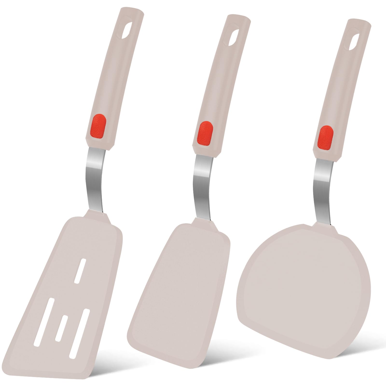 Beijiyi silicone spatula set 3 egg flip for gentle nonstick cooking