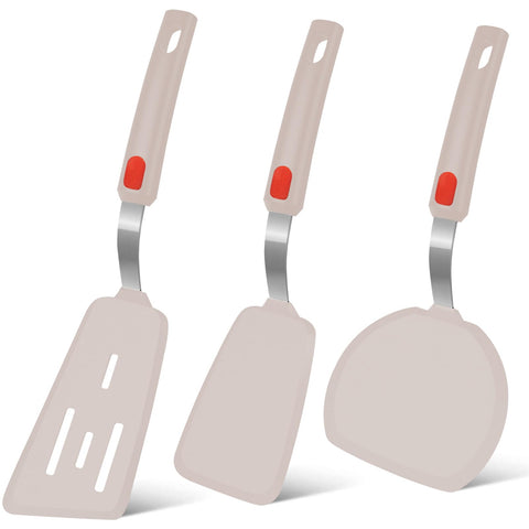 Beijiyi silicone spatula set 3 egg flip for gentle nonstick cooking