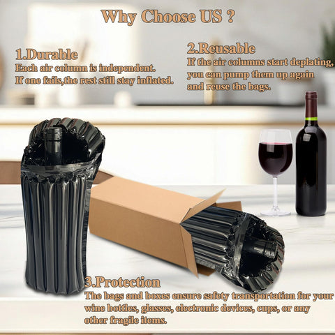 BeiLeiNiceHK inflatable bubble cushion wrap expands to cushion bottles