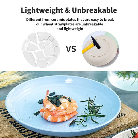 BEIUTAO color assortment, vibrant 9-inch plates for family meals.