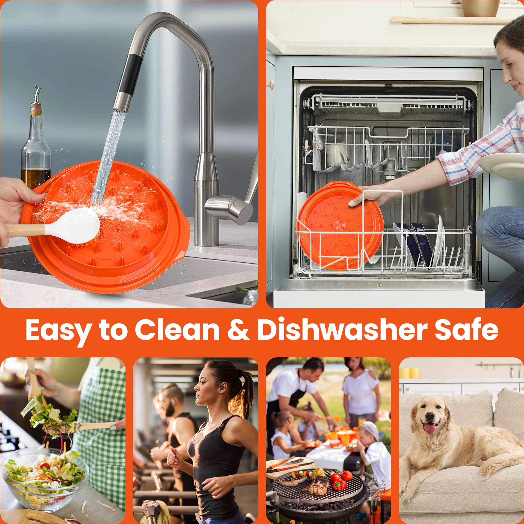 Beiyunee BPA-free plastic construction ensures safe contact with cooked food.