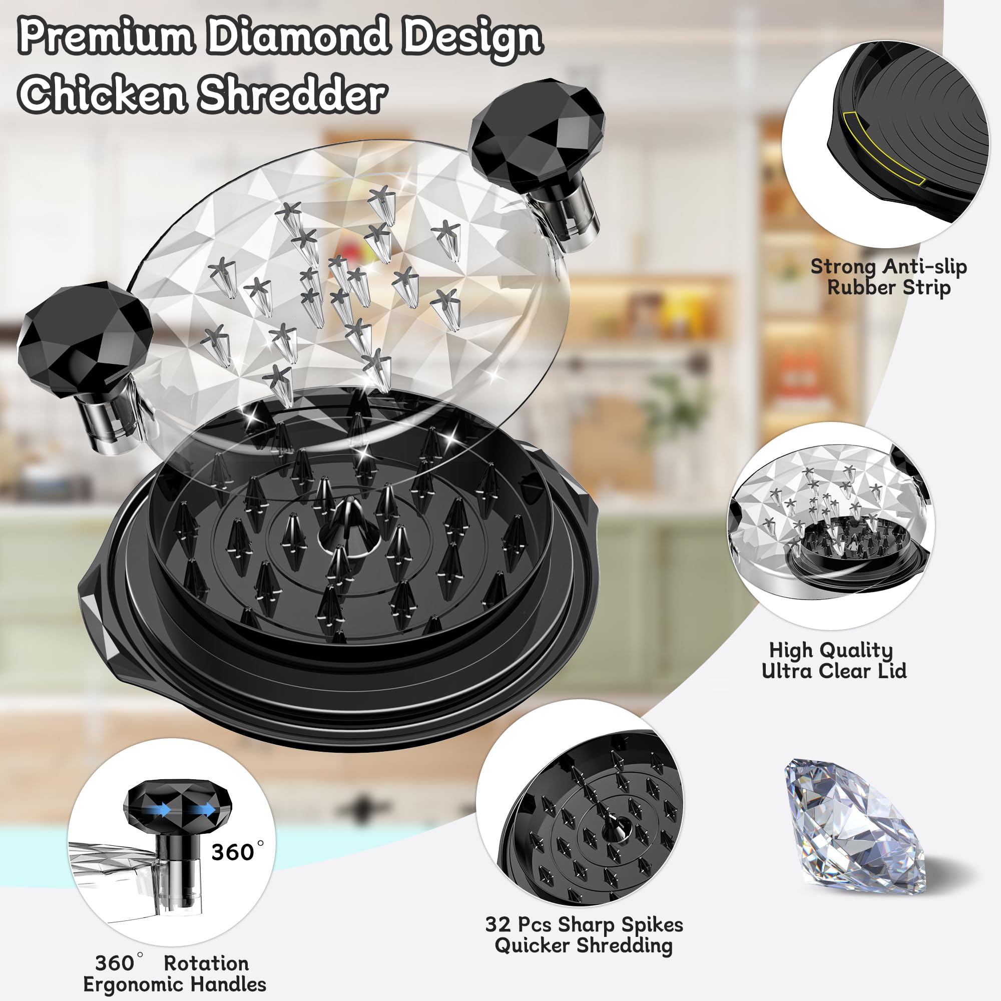 Beiyunee shredder base anti-slip for stable prep