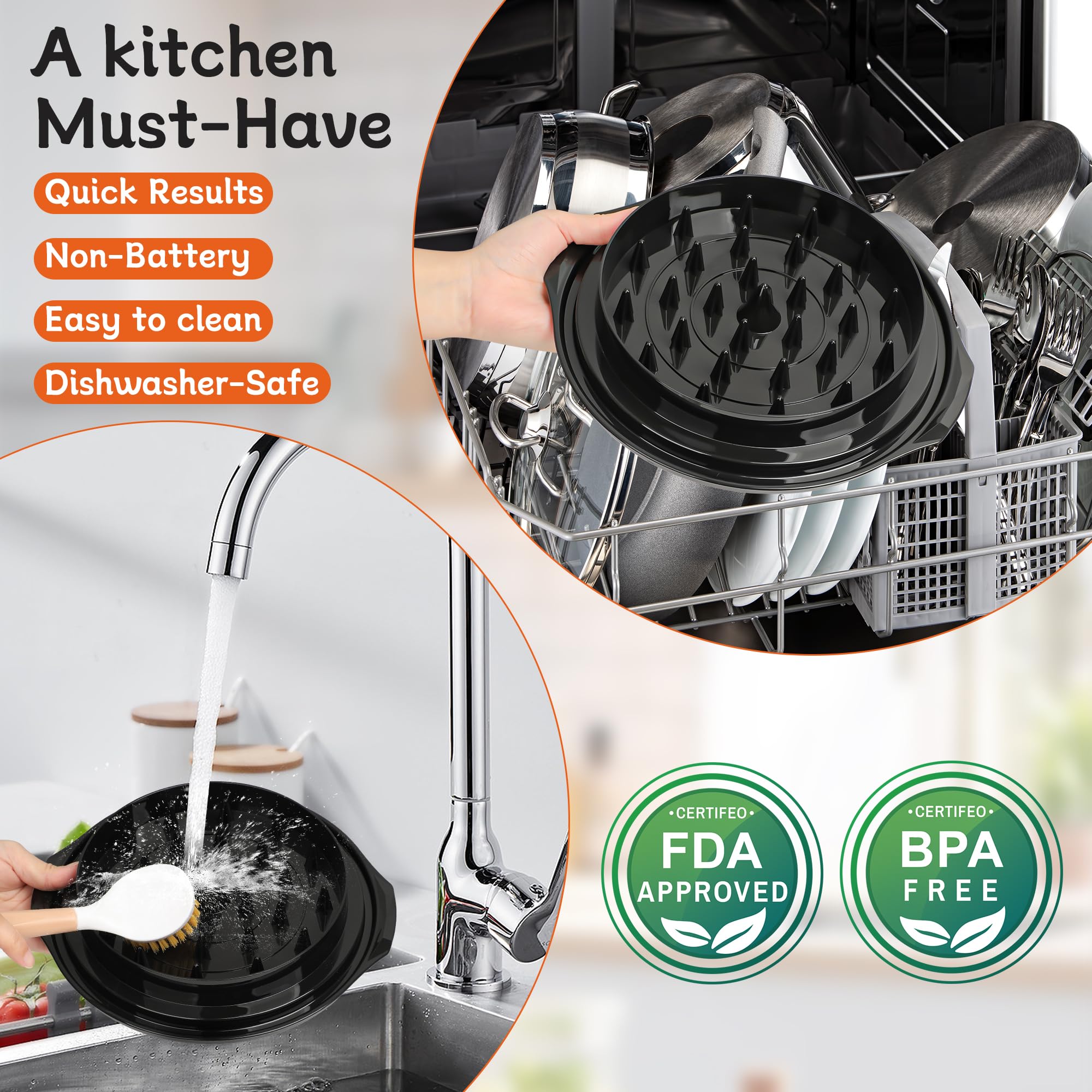 Beiyunee BPA-free dishwasher-safe shredder for easy cleaning