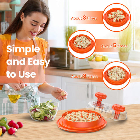 Beiyunee chicken shredder teeth pentagram design aids fast, even shredding of cooked meat.