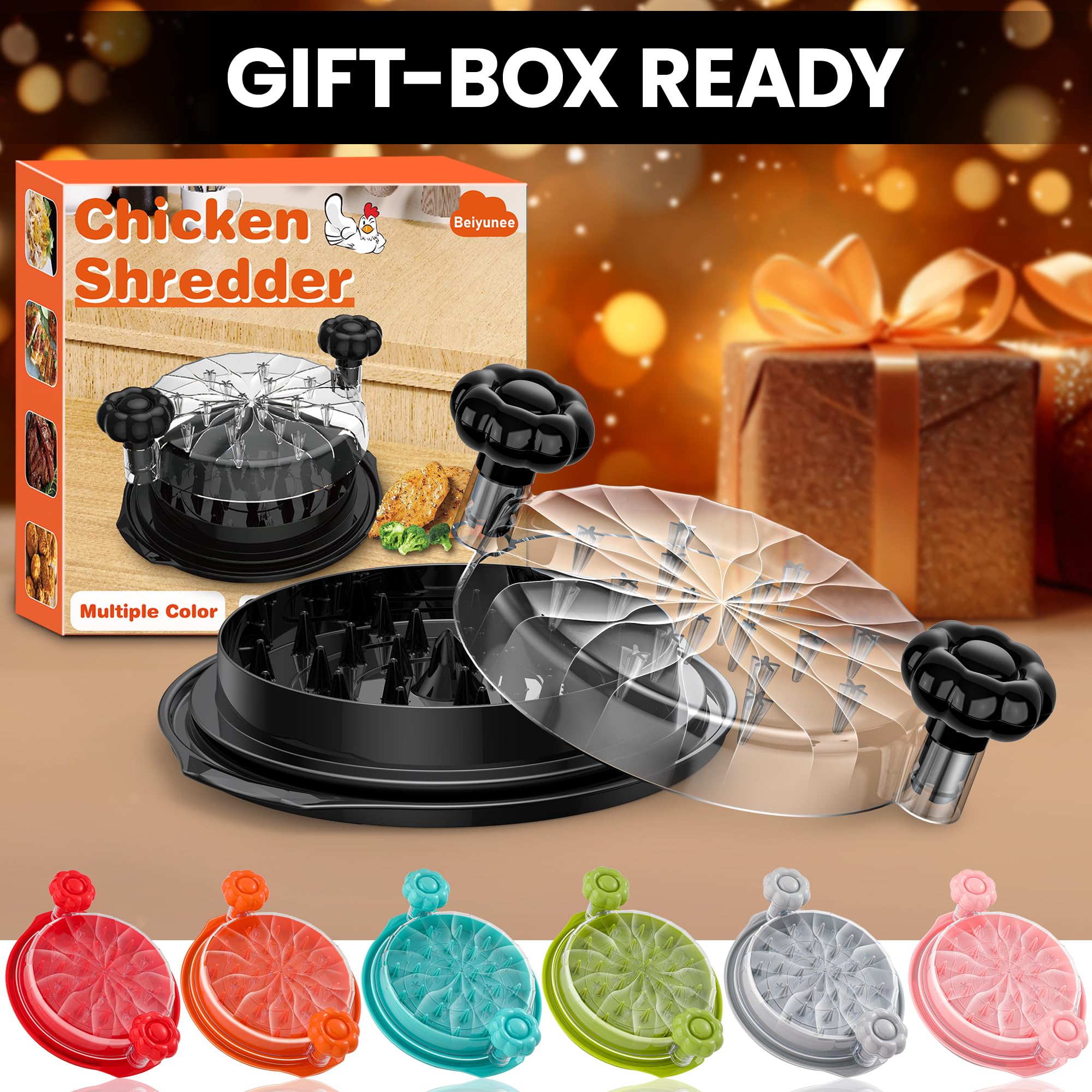 Beiyunee chicken shredder tool twist large gift-ready packaging.