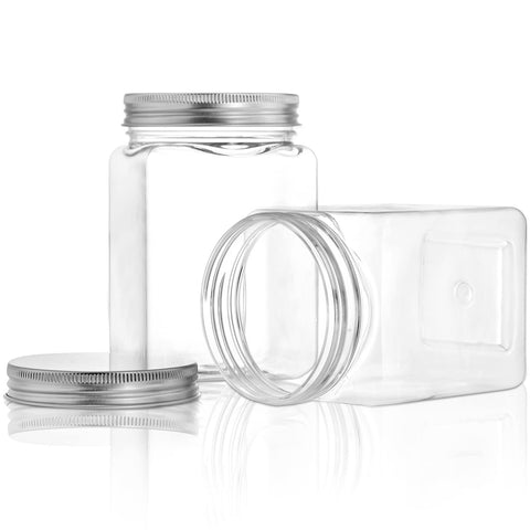 Bekith jars with airtight silver lids protect freshness and prevent leaks.