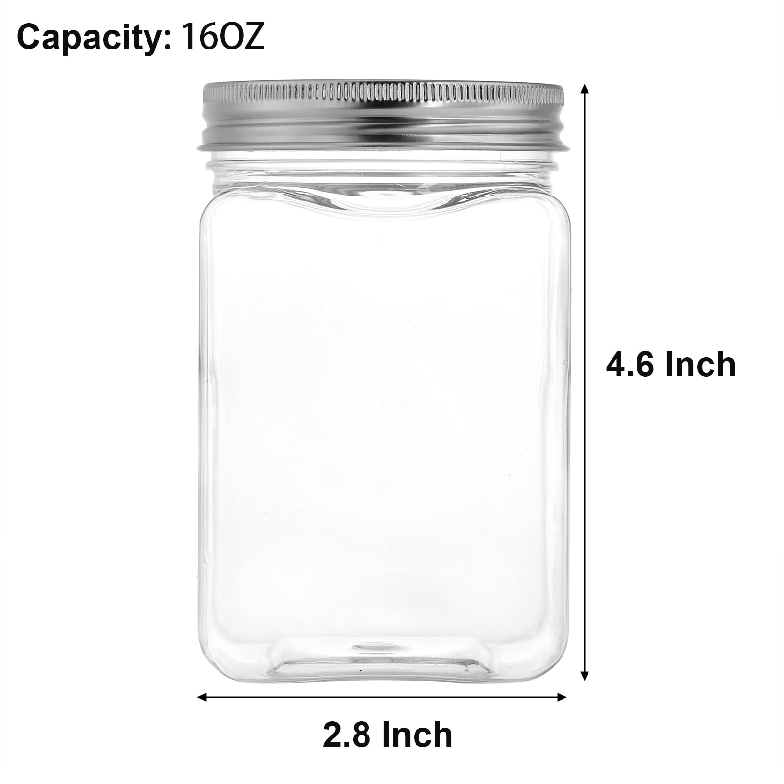 Bekith BPA-free clear plastic jars for durable, safe storage.