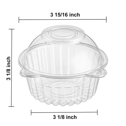 Bekith clear-pet-plastic-cupcake-carrier provides visibility while keeping items hygienic.