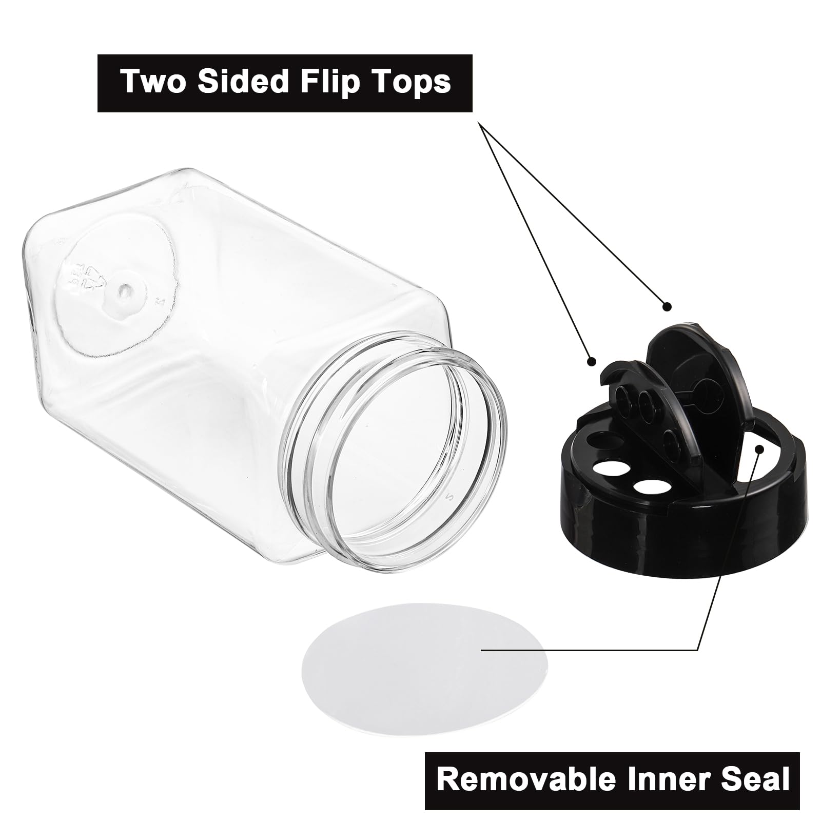 Bekith dust-proof lid protects spices and powders from moisture and dust.