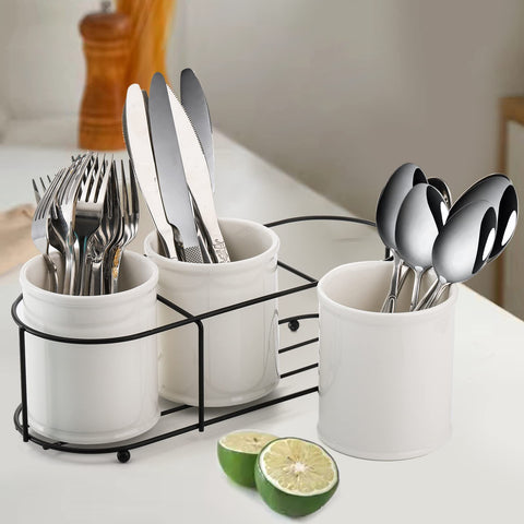 Bekith party-ready utensil caddy supports catering and banquets with style.