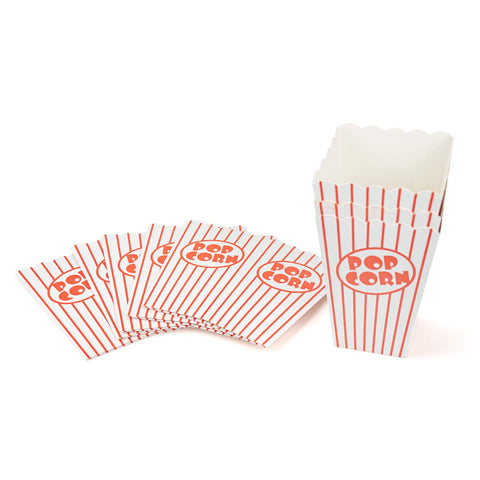 Bekith 100-pack striped popcorn boxes for gatherings and family movie nights