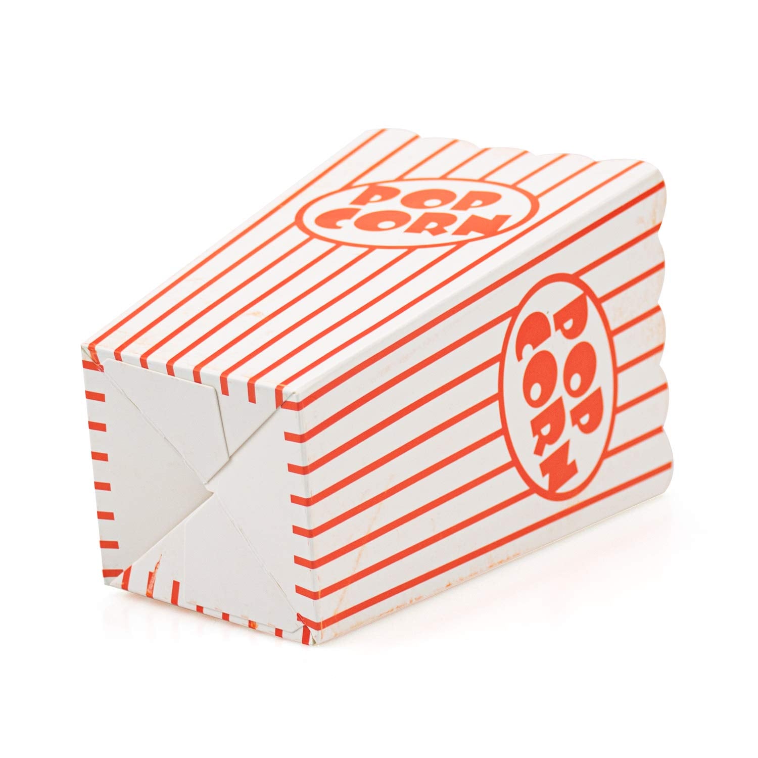 Bekith striped popcorn box stacked neatly for storage