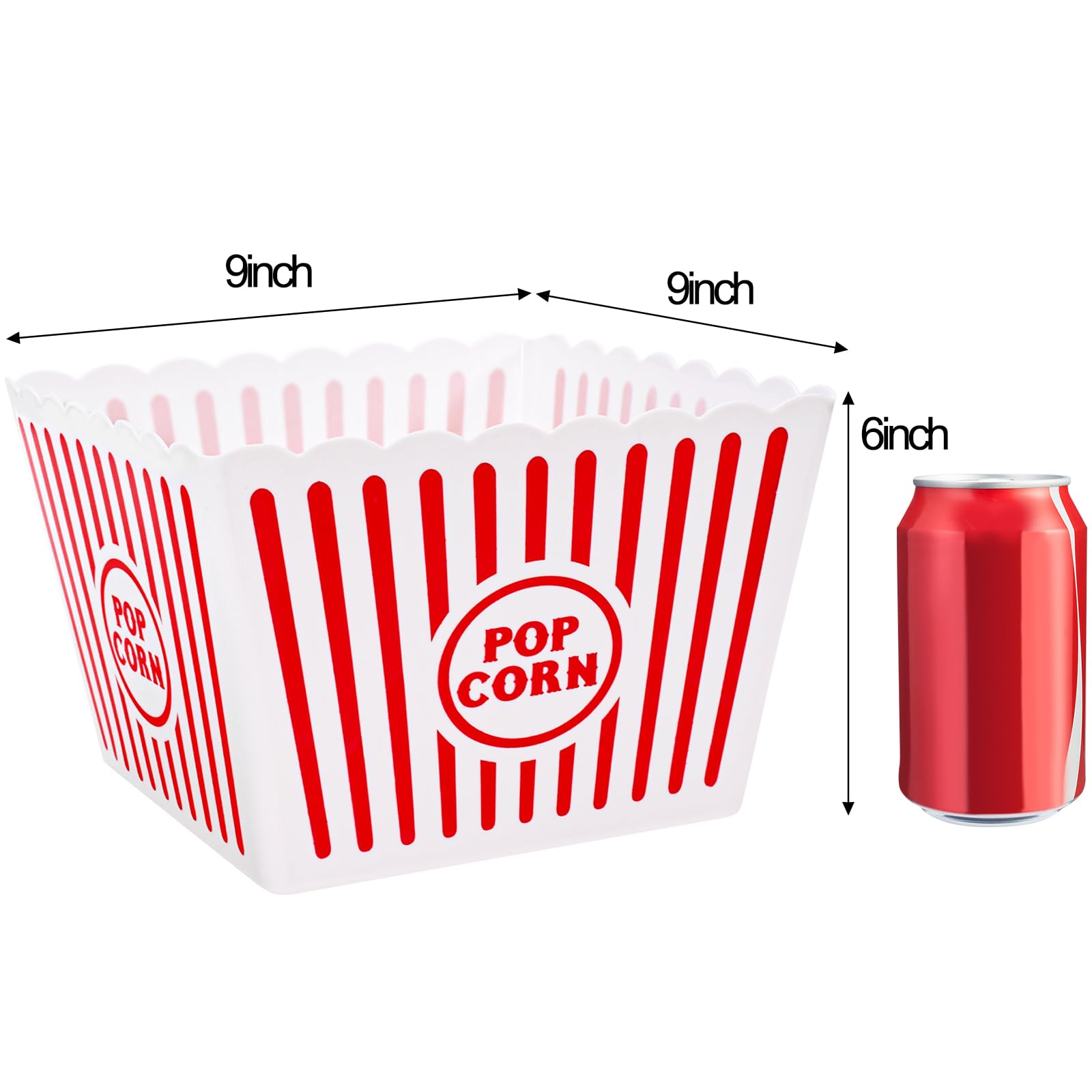 Bekith open-top popcorn buckets for easy serving during movie night