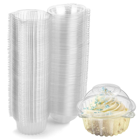 Bekith resealable-dome-lid cupcake-container secures desserts for safe transport.