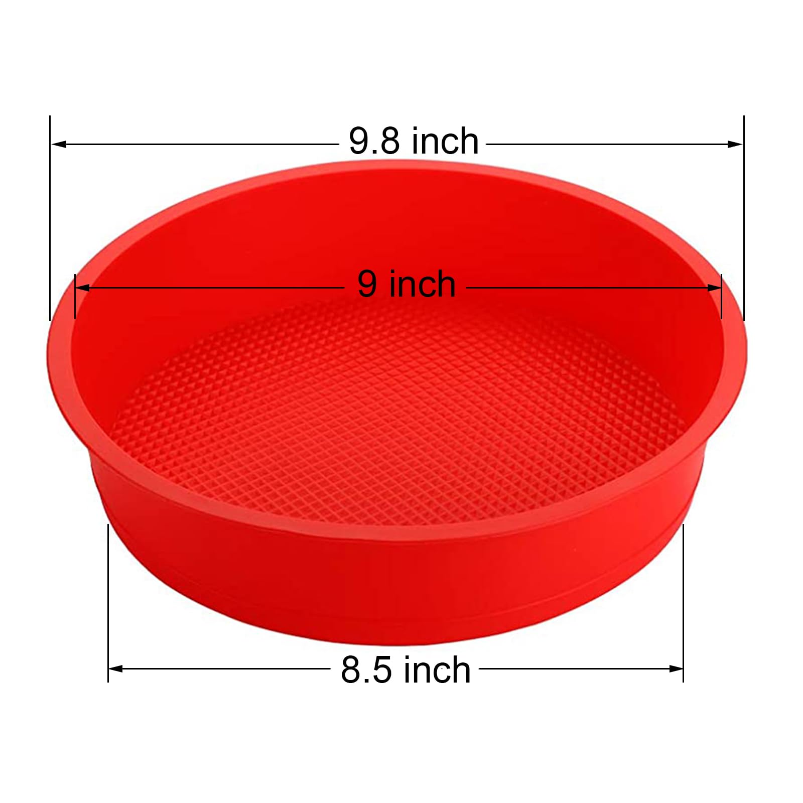 Bekith silicone round cake pans interior detail nonstick surface