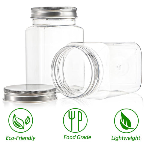 Bekith jars with silver lids provide a tight seal and freshness.