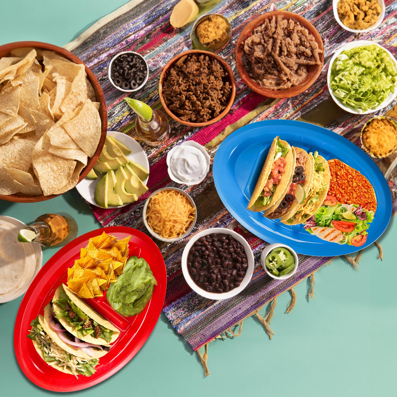 Bekith plates are dishwasher and microwave safe for easy cleanup.