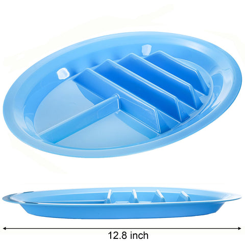 Bekith plates feature two dipping areas for sauces and toppings.