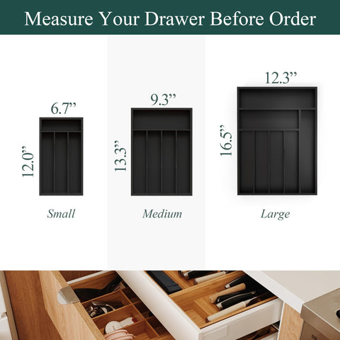 BEKVEM bamboo-drawer-organizer with grooved-dividers offers tidy, space-saving storage