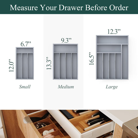 BEKVEM inside view with grooved knife and spoon compartments for easy utensil access.