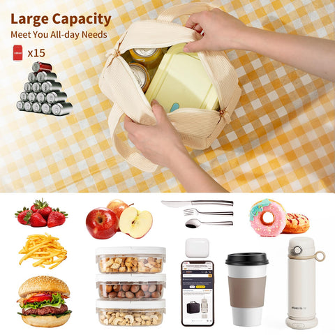 Belaven lunch bag coffee aluminum foil lining supports cooling performance.