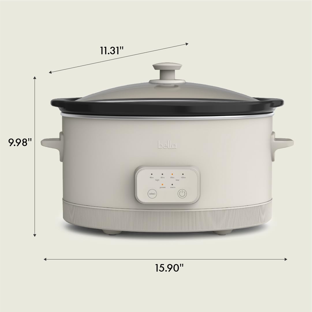 Bella dishwasher-safe stoneware pot and lid for cleanup