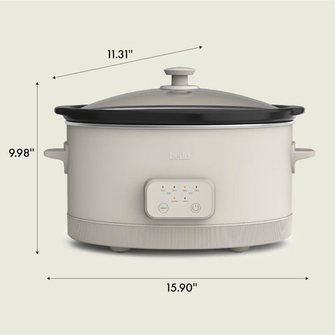 Bella dishwasher-safe stoneware pot and lid for cleanup