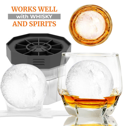 BELLA AMAZING BPA-free ice mold with crystal spheres for durable, food-grade chilling.